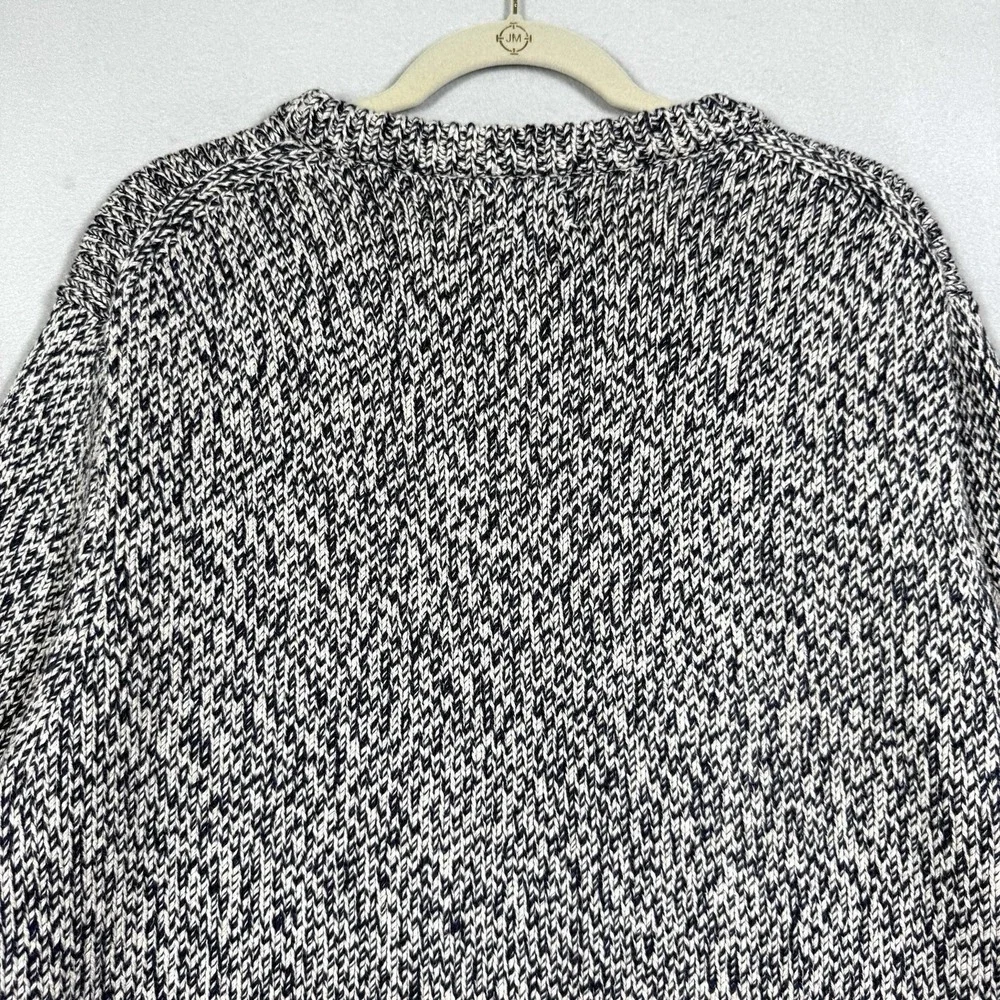 J Crew Sweater Mens Large Marled Cotton Crewneck Pullover Chunky Knit Fisherman